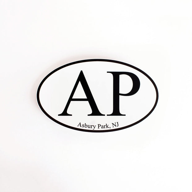 AP Asbury Park Oval Sticker