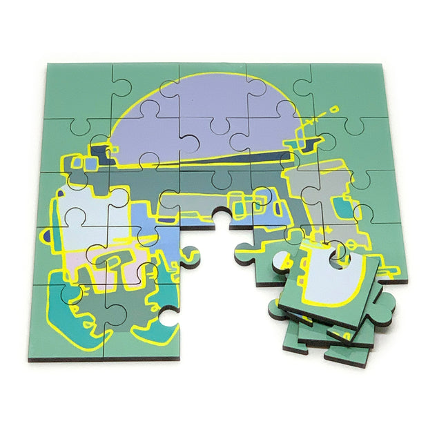 Green Robot Hardboard Puzzle, Brad Hoffer