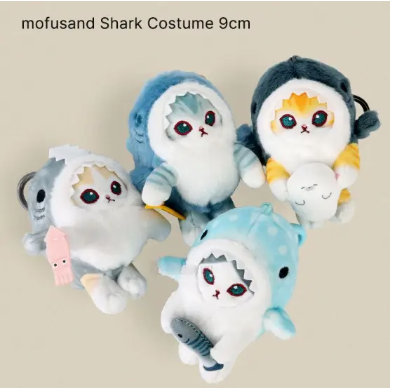 Mofusand Shark Costume Plush Keychain Bag Charm