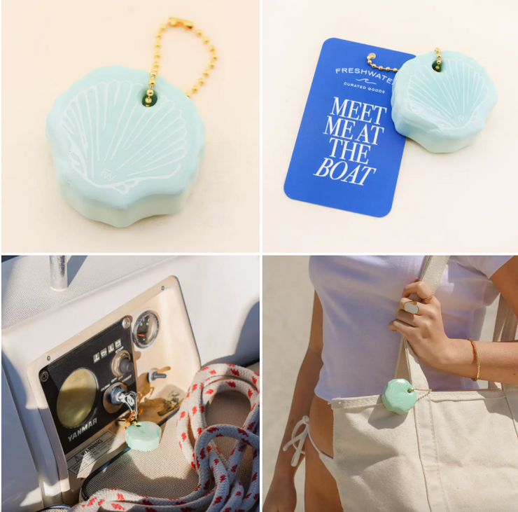 Floating Shell New Jersey Keychain