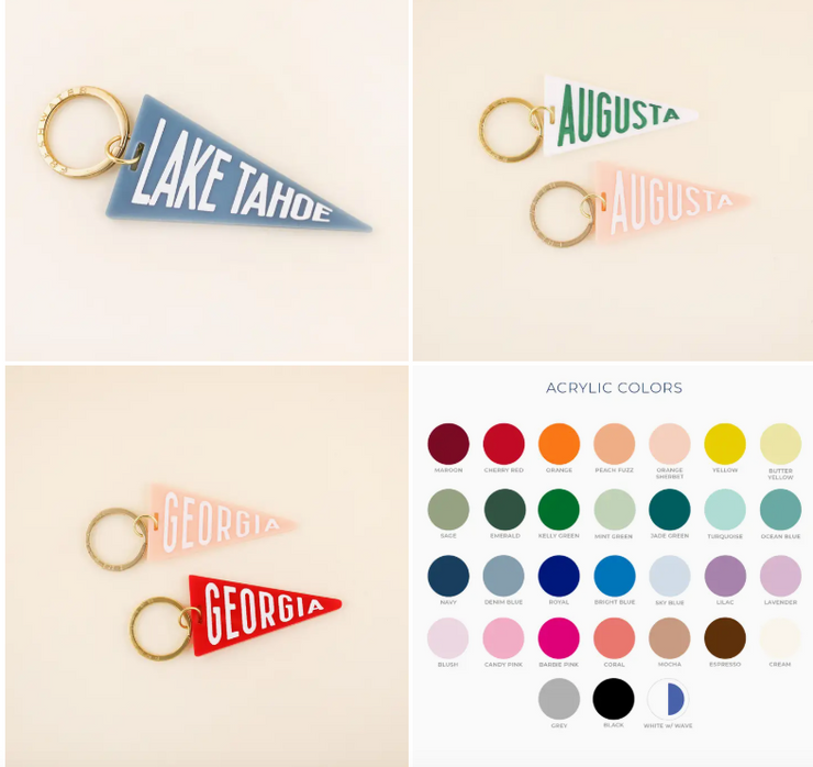 Asbury Park Pennant Flag Keychain