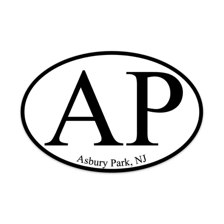 Asbury Park "AP" Oval Magnet