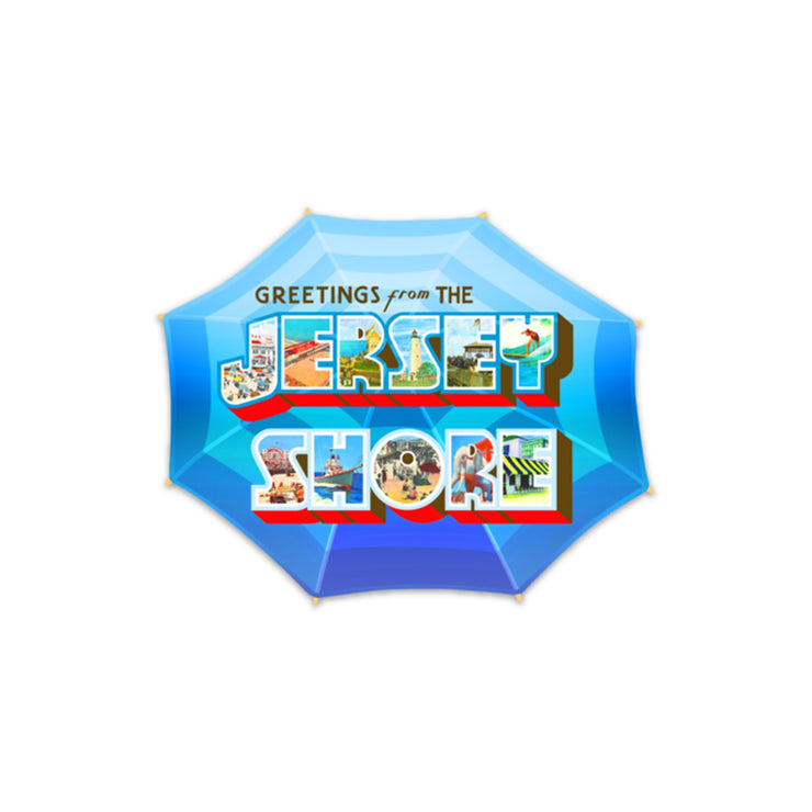 Jersey Shore (Beach Umbrella) Sticker